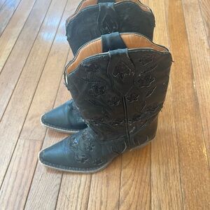 Girls Black Cowboy Boots